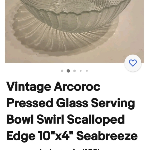 Acoroc‎  Vintage Swirl Scalloped 10x4 Deep Serving Bowl New In The Box - Picture 8 of 8